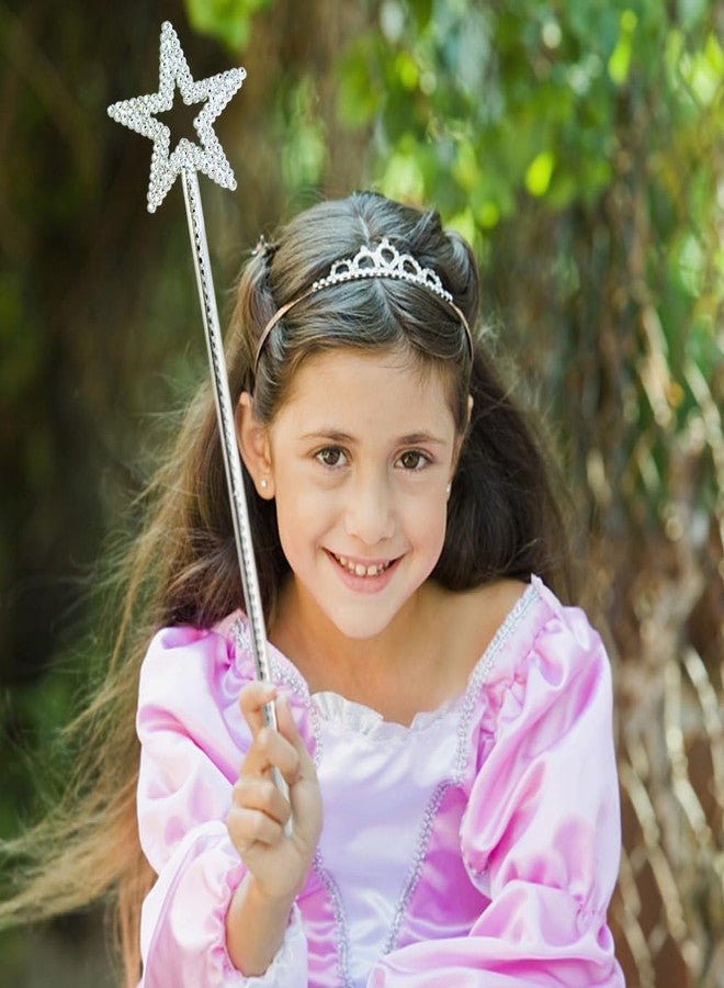 JOGILBOY Princess Star Wand, 13 Inches Silver Fairy Angel Wand, Party Costume Dress Up Accessories - Image 4
